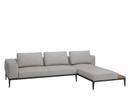 Grid Lounge Sofa, Left armrest, Seagull, Without waterproof cover