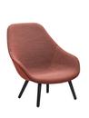 About A Lounge Chair High AAL 92, Steelcut Trio 515 - light pink, Black lacquered oak, Without seat cushion