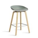 About A Stool AAS 32, Kitchen version: seat height 64 cm, Lacquered oak, Fall green 2.0