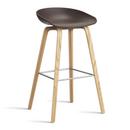 About A Stool AAS 32, Bar version: seat height 74 cm, Lacquered oak, Raisin 2.0