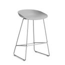 About A Stool AAS 38, Kitchen version: seat height 64 cm, Stainless steel, Concrete grey 2.0