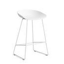 About A Stool AAS 38, Kitchen version: seat height 64 cm, Steel white powder-coated, White 2.0