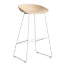 About A Stool AAS 38, Bar version: seat height 74 cm, Steel white powder-coated, Pale peach 2.0
