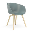 About A Chair AAC 22, Dusty blue, Lacquered oak