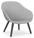 About A Lounge Chair Low AAL 82, Steelcut Trio - light grey, Black lacquered oak, Without seat cushion