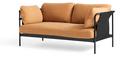 Can Sofa 2.0, Two-seater, Fabric Linara 142 - Cork, Black