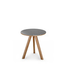 Copenhague Round Table CPH20, Ø 50 x H 49, Lacquered oak, Linoleum grey
