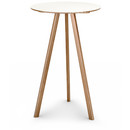 Copenhague Round Table CPH20, Ø 70 x H 105, Lacquered oak, Linoleum off-white
