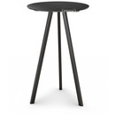 Copenhague Round Table CPH20, Ø 70 x H 105, Black lacquered oak, Linoleum black