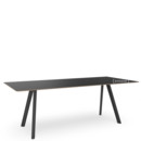 Copenhague Table CPH30, L 200 x W 90 x H 74, Black lacquered oak, Linoleum black