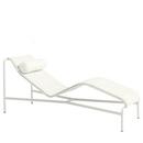 Palissade Chaise Longue, Cream white, With cushion, With neck pillow