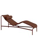 Palissade Chaise Longue, Iron red, With cushion, With neck pillow