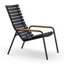 ReCLIPS Lounge Chair, Black, Bamboo armrests