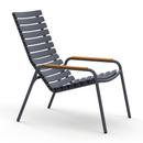 ReCLIPS Lounge Chair, Dark grey, Bamboo armrests