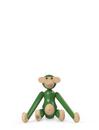 Monkey, Mini (H 9,5 cm), Beech/green 