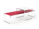 Laccio Table Set, laminate white, Laminate red
