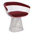 Platner Armchair, Knoll Velvet, Flamenco