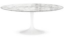 Saarinen Round Sofa Table, Large (Height 38/39cm, ø 91 cm), White, Arabescato marble (white with grey tones)