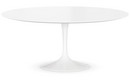 Saarinen Round Sofa Table, Large (Height 38/39cm, ø 91 cm), White, Laminate white