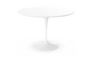 Saarinen Round Dining Table, 107 cm, White, Laminate white