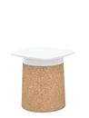 Degree Side Table, White, Black with cork coating