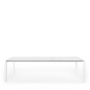 Sushi Dining Table, Laminate white, L 177-288 x W 90 cm, Aluminium with white lacquer