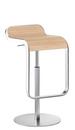 LEM Bar Stool, 55-67 cm, Bleached oak / matt chrome-plated