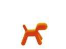 Puppy, Medium (H 45 x W 34 x D 56,5 cm), Polyethylene (intended for use outdoors), Matt orange (1001 C)