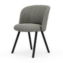 Mikado Side Chair, Dark oak, Nubia, Cream / dark brown, Glides for carpets