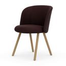 Mikado Side Chair, Natural oak, Plano, Dark red / nero, Felt pads for hard floor surfaces