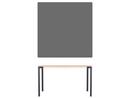 Seiltänzer Table, 75 x 120 x 120 cm, Laminate silk-matt dark grey, Red