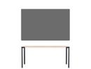 Seiltänzer Table, 75 x 160 x 90 cm, Laminate silk-matt dark grey, Black
