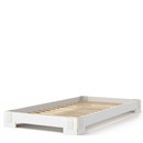 Tagedieb Stacking bed, 100 x 200 cm, White, With rollable slatted base
