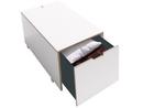 Bett drawer 16, L 103,1 x W 46,8, Melamine white with birch edge, Comfort (with castors)