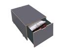 Bett drawer 16, L 93,1 x W 46,8, Melamine anthracite with birch edge, Comfort (with castors)