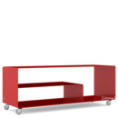 Sideboard R 111N, Self-coloured, Ruby red (RAL 3003), Industrial castors
