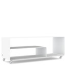 Sideboard R 111N, Self-coloured, Signal white (RAL 9003), Transparent castors