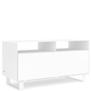 TV Lowboard R 108N, Signal white (RAL 9003), Sledge base lacquered in same colour as unit exterior