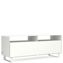 TV Lowboard R 109N, Self-coloured, Pure white (RAL 9010), Sledge base lacquered in same colour as unit exterior