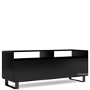 TV Lowboard R 109N, Self-coloured, Deep black (RAL 9005), Sledge base lacquered in same colour as unit exterior