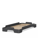 Stacking Bed, 90 x 190, Anthracite lacquered, Rollable