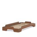 Stacking Bed, 90 x 190, Natural walnut, Rollable