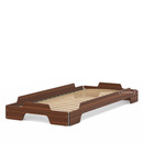 Stacking Bed, 90 x 200, Walnut oiled and waxed, Rollable