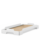 Stacking Bed, 90 x 200, Pure white lacquered, Rollable