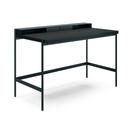 PS20 Secretary, W 120 x D 70 cm (PS20 Big), Linoleum black (Forbo 4166), Black (RAL 9005), Without drawer insert