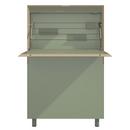 Flatmate secretary LED, Linoleum coating olive