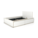 Spaze Bed, 140 x 200, With headboard, 2, CPL white