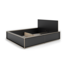 Spaze Bed, 160 x 200, With headboard, without, CPL matt black