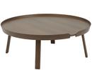 Around Coffee Table, XL (H 36 x Ø 95 cm), Dark brown stained ash