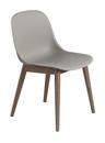 Fiber Side Chair Wood, Grey / dark brown